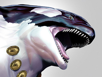 ORZUL close up by Dopepope 3d character creature dopepope hybrid kaiju killerwhale model monster zbrush