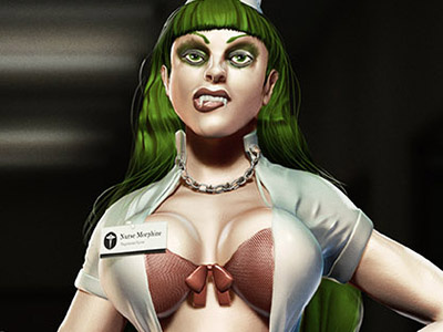 NURSE MORPHINE by Dopepope 3d character dopepope horror killer model morphine nurse slasher vampires videogames zbrush