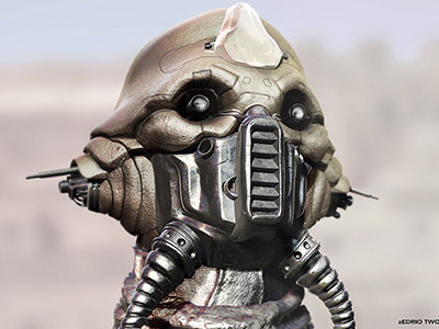 EDRIO TWO TUBES by Dopepope 3d character cyborg dopepope edrio model monster movies rogueone starwars zbrush