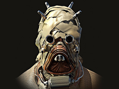 TUSKEN RAIDER by Dopepope 3d character cyborg dopepope model monster movies scary starwars tuskenraider zbrush