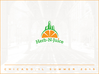 Herb-N-Juice chicago city juice logo organic smoothie urban