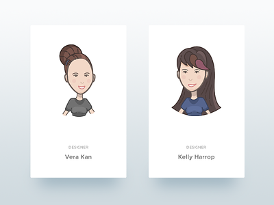 Team Avatars avatar card character face illustration mobile person team title vector
