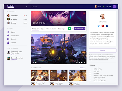 Redesign - Twitch.tv