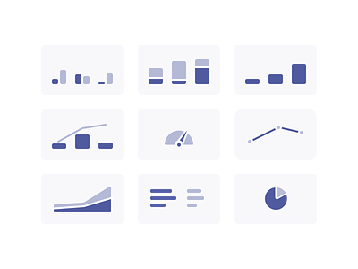 Data Visualization Icons chart charts data data visualization data viz dataviz design flat graph icons minimal purple ui ux