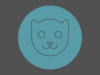 Feline cat feline icon logo sketch
