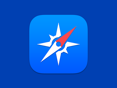 Safari iOS7 Icon blue compass flat icon ios7 mobile safari