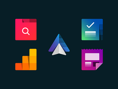 Dock App Icons Exploration branding clean colorful dock flat icon icons minimal modern simple