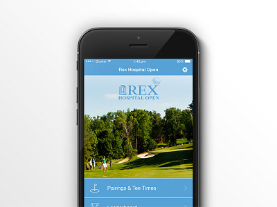 Rex Hospital Open Golf Tournament blue carolina golf ios mobile rex health sports tournament