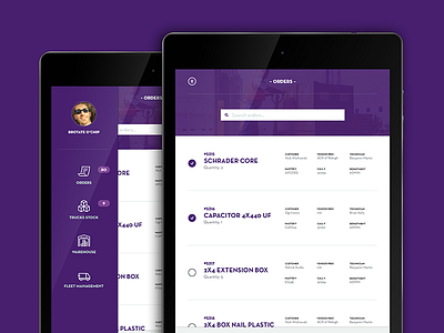 Inventory Management Web App app clean comfort monster list mobile orders purple web app
