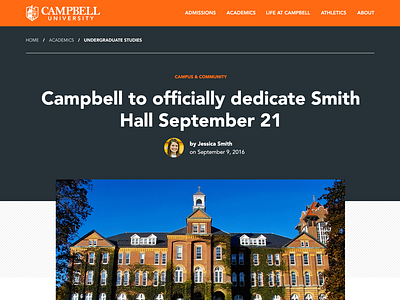 News Article - Campbell University article blog clean minimal news school university