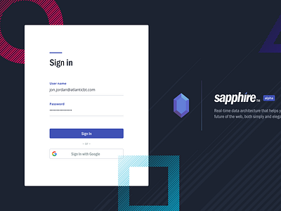 Sign In - Sapphire Data Architecture Web App