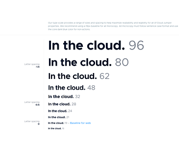 Cloud Jumper - Brand Guidelines - Typography brand brand and identity brand assets clean minimal simple typography