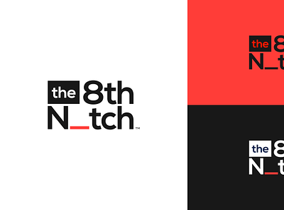 Brand Concept – The 8th Notch black brand brand identity branding clean logo minimal notch orange simple
