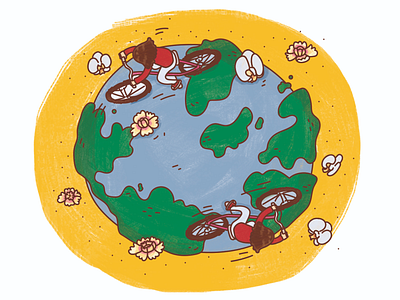 Happy Earth Day 🌎✨ 2022 2d illustration character design cute digital illustration earthday flat illustration illustration texture vector art