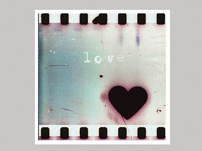 S_2 35mm film heart ink love photography photoshop sprocket holes typewriter