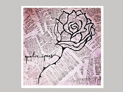 Quatre Épines_1 drawing print rose