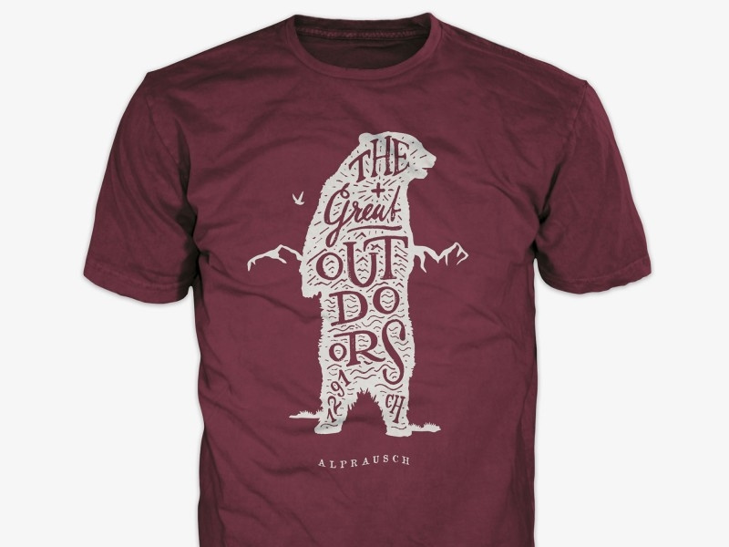 Tee-Print The Great Outdoors t-shirt alprausch alpventure urban outdoor graphic design lettering streetwear winter 2015 collection