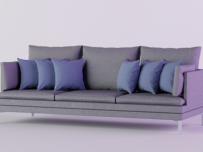 3D Couch 3d blender fabric materials modeling render rendering texture uv