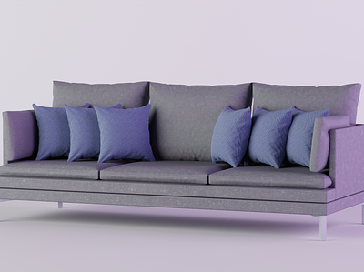3D Couch 3d blender fabric materials modeling render rendering texture uv