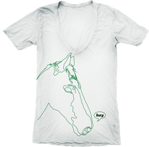 Hey is For Horses horse illustration t shirt