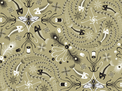 Idylwilde Flies Bandana Buff Print Pattern