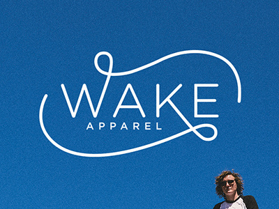 WAKE Apparel Company Logo apparel branding company create lettering logo make movement vector wake