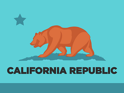 Cali Dreamin' bear california design flag flat gotham graphic illustration inspiration make motivation vector