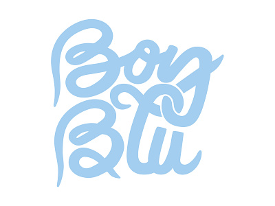 Boy Blu Logo blue branding california color dancer design flat graphic graphic design handlettered handlettering illustration lettering logo movement script typography vector youtube youtuber