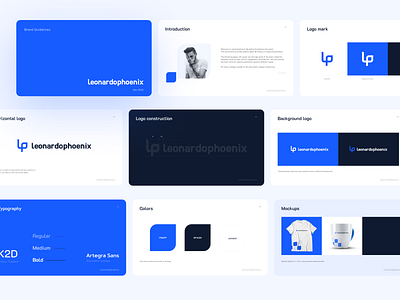 leonardophoenix - Personal Branding blue brand identity branding branding design clean leonardophoenix logo logodesign logotype phoenix typography vector