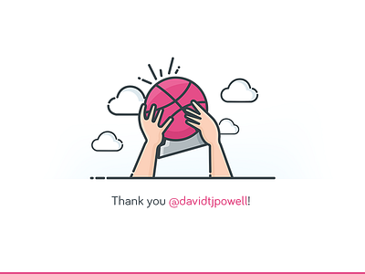 Dribbble ball dribbble first icon illustration invitation invite phoenix shot thanks