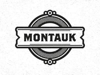 Montauk Badge'r badge bar logo mark montauk texture wip