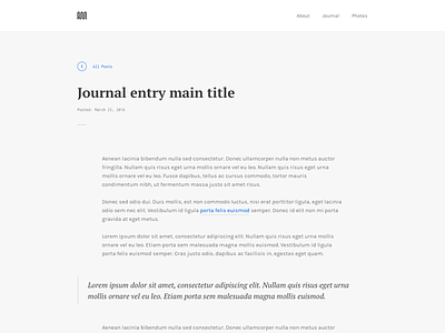 Personal Site Refresh blog journal. big type layout minimal personal portfolio typography