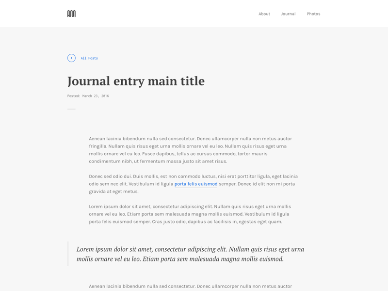 Personal Site Refresh minimal layout typography journal. big type blog portfolio personal