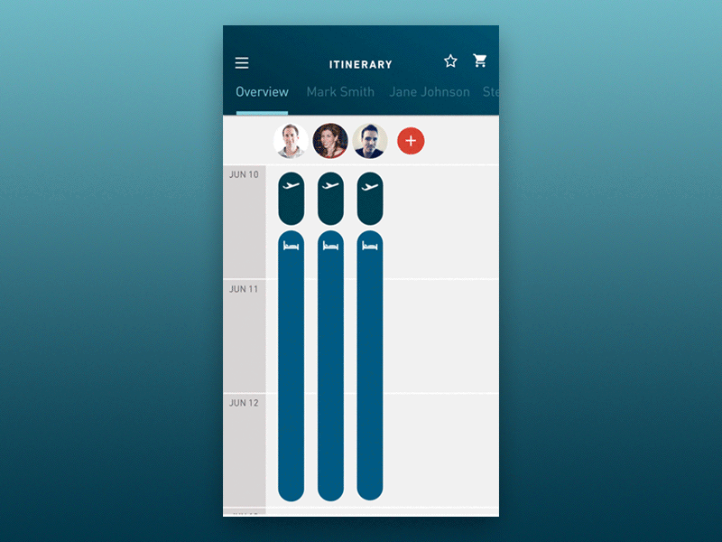 Itinerary selection app mobile travel after effects ui prototype motion