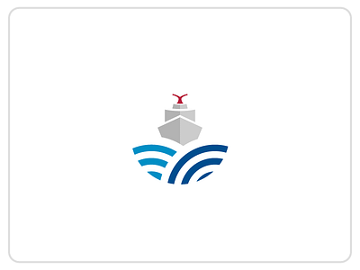 Ship Icon boat icon identity logo mark ship waves