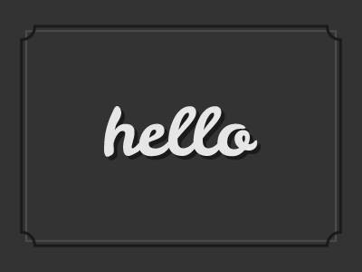 Dribbble Hello