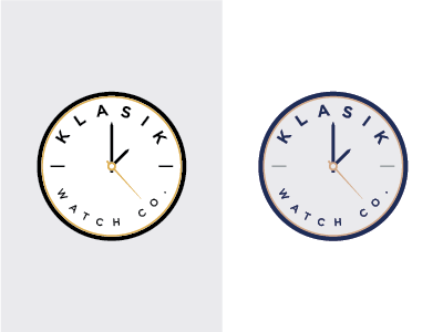 KLASIK Logo Concepts badge branding identity logo design mark minimal symbol watch