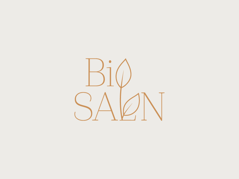 Organic Salon Logo brand design branding leaves logo illustration hair salon organic leaves salon logo