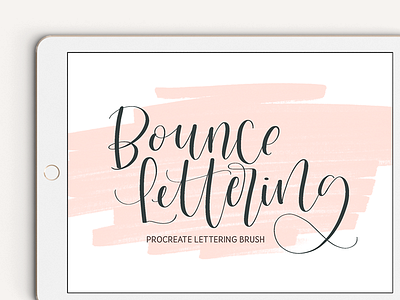 Bounce Lettering Procreate Brush