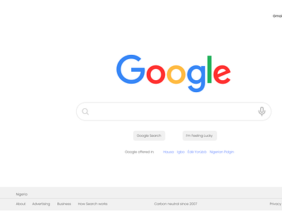 Google search page by Ngaji Samuel on Dribbble