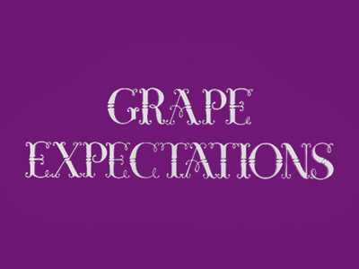 Grape Expectations logo movie pun terrible title wine