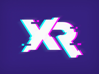 Legendary XR augmented reality emblem glitch logo logo mark podcast virtual reality