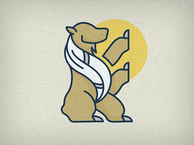 Bear WIP bear crest feather illustration logo mark texture wip