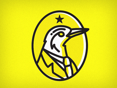 The Midwest Entrepreneur bird business entrepreneur logo mark meadowlark midwest yellow