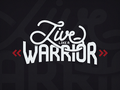 Live Like A Warrior black happy lettering logo logo mark typography warrior