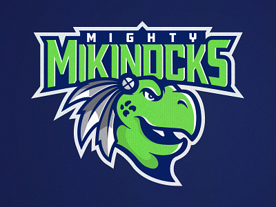 Mighty Mikinocks athletics basketball mascot sports turtle warrior