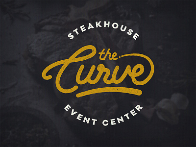 The Curve Steakhouse hand drawn lettering restaurant steak typography