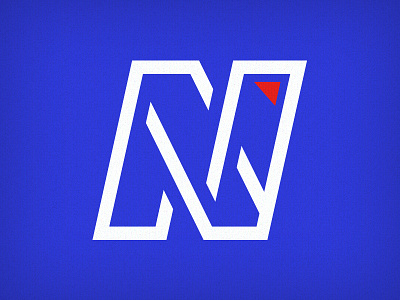 North blue letter line monogram north red type