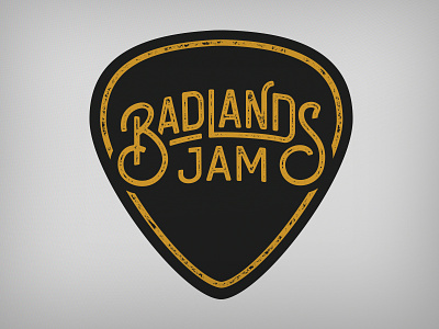 Bandlands Jam badge band band logo black blugrass branding emblem gold lettering logo logo mark typography