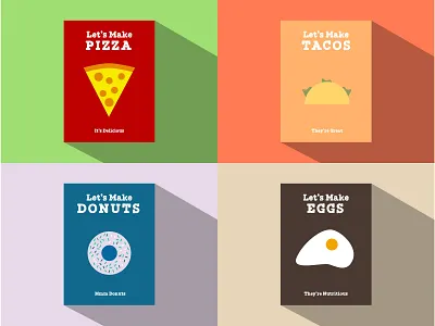 Delicious Posters art colorblock flat illustration minimalist poster recipes